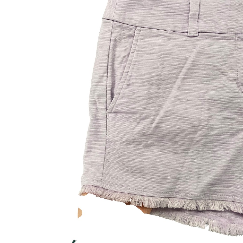 Loft Outlet Womens Lavender Purple Textured Fringe Hem 4 Inch Shorts Size 2 - Picture 3 of 8